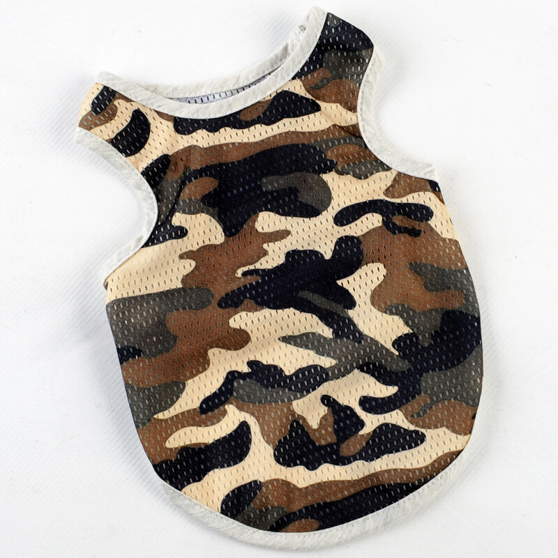 【2件8.5折】大型犬衣服狗狗春夏裝金毛薩摩耶哈士奇拉布拉多大狗背心寵物服飾 軍綠色迷彩網格背心 9號--胸圍66-72cm